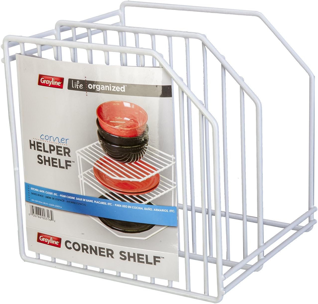 Grayline 40316 White Corner Helper Shelf