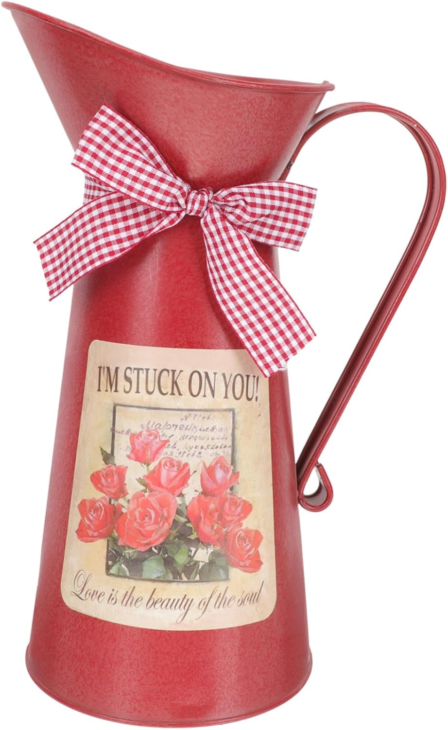 POPETPOP Iron Flower Vase Rustic Decor Bucket