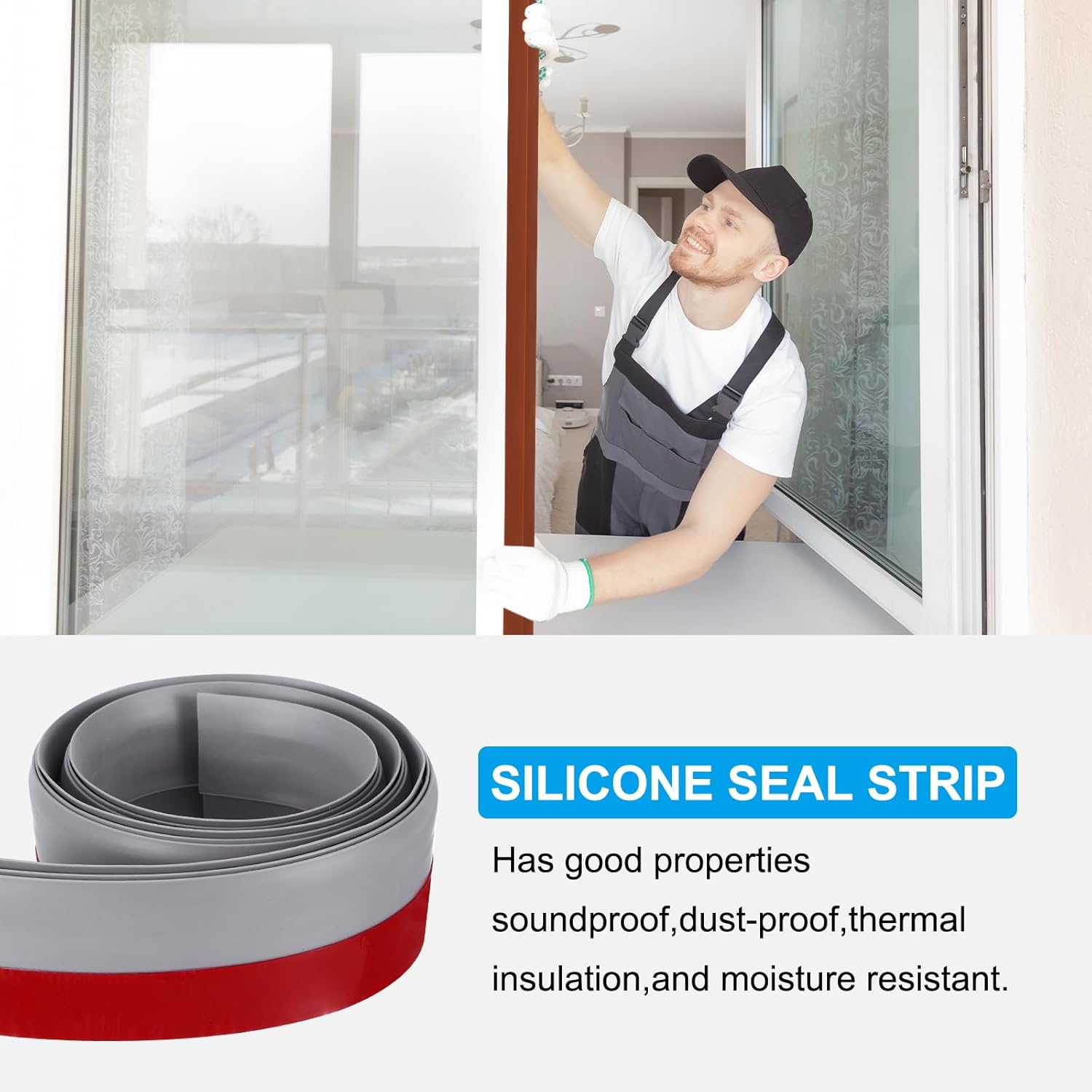 PATIKIL Door Draft Stopper 27FT Silicone Under Door Seal Strip