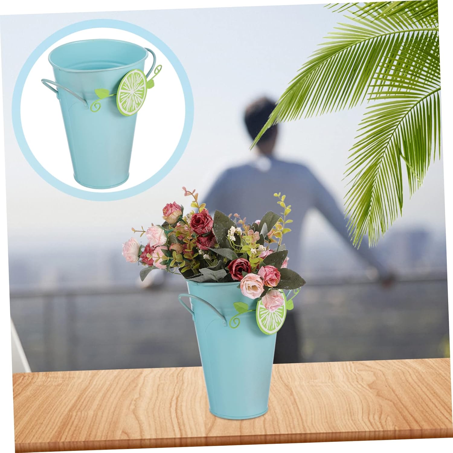 Iron Art Dried Flower Vase for Home Decor