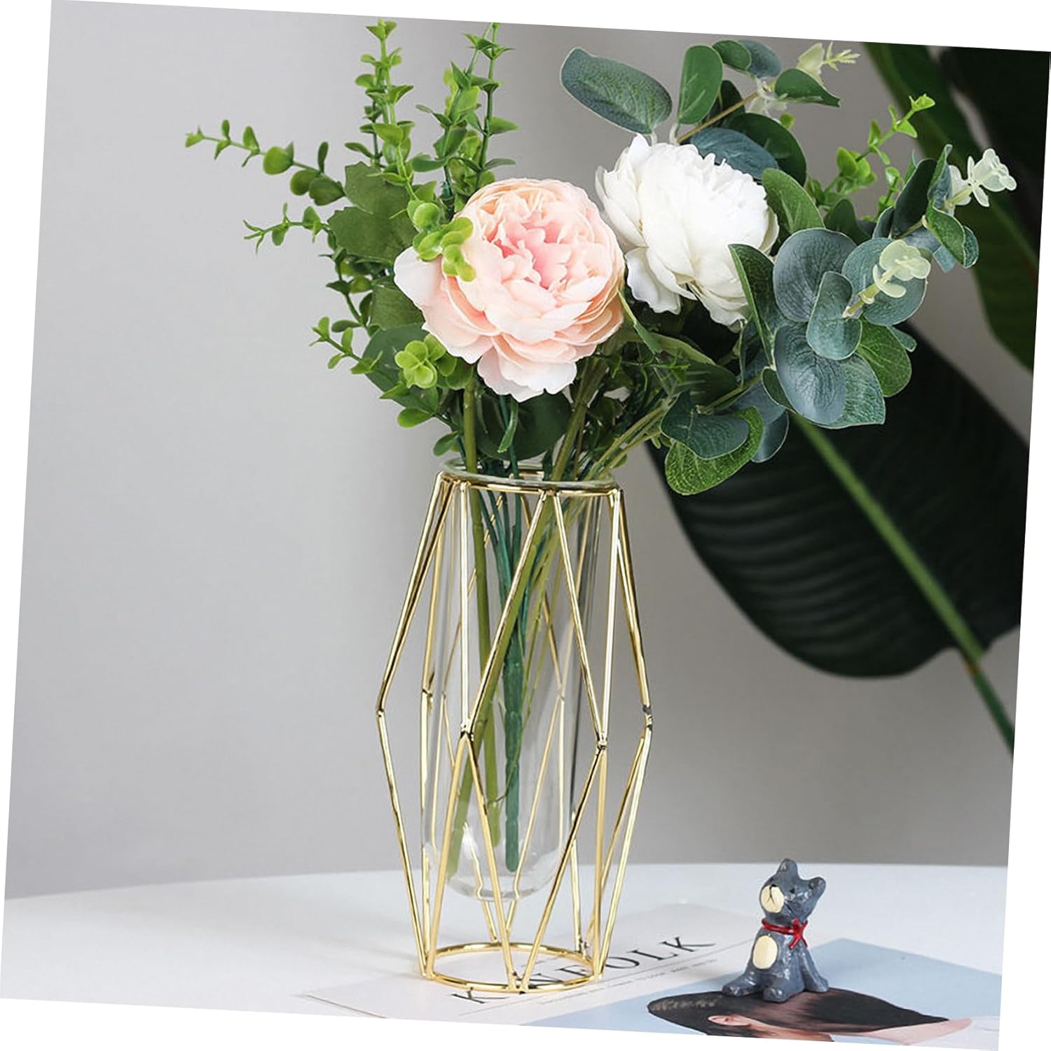 MAGICLULU 1Pc Iron Hydroponic Container for Plant Display and Dried Flower Arrangement