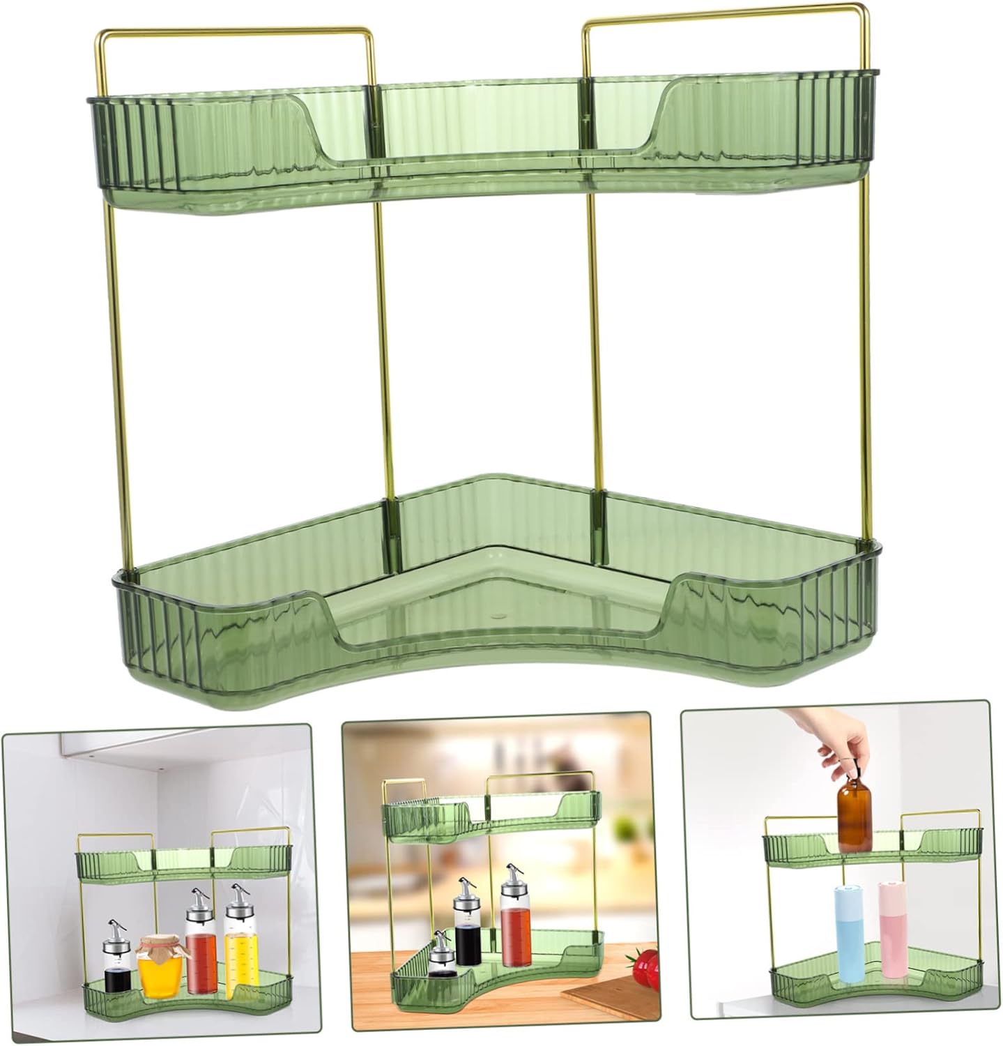 HEALLILY Corner Shelf Bath Cabinet Organizer