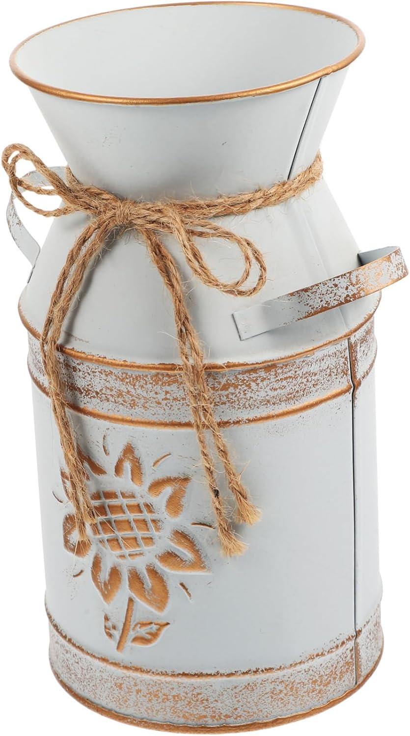 Balacoo Vintage Metal Flower Bucket Vase
