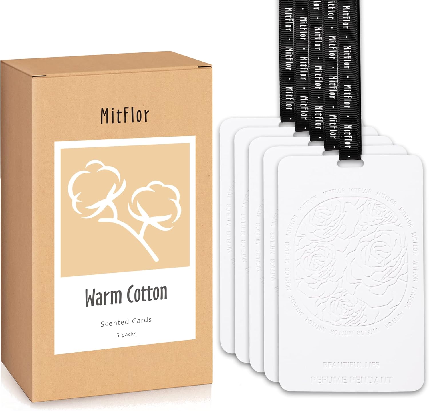 MitFlor Scented Cards for Car Bathrooms Closets 5Pcs