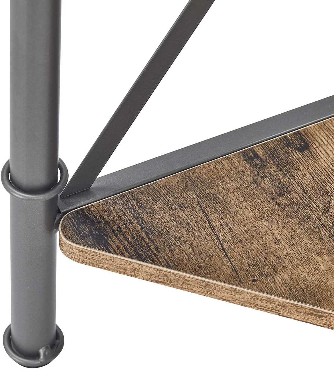 VECELO Corner Tables Set of 2 Grey Modern Storage