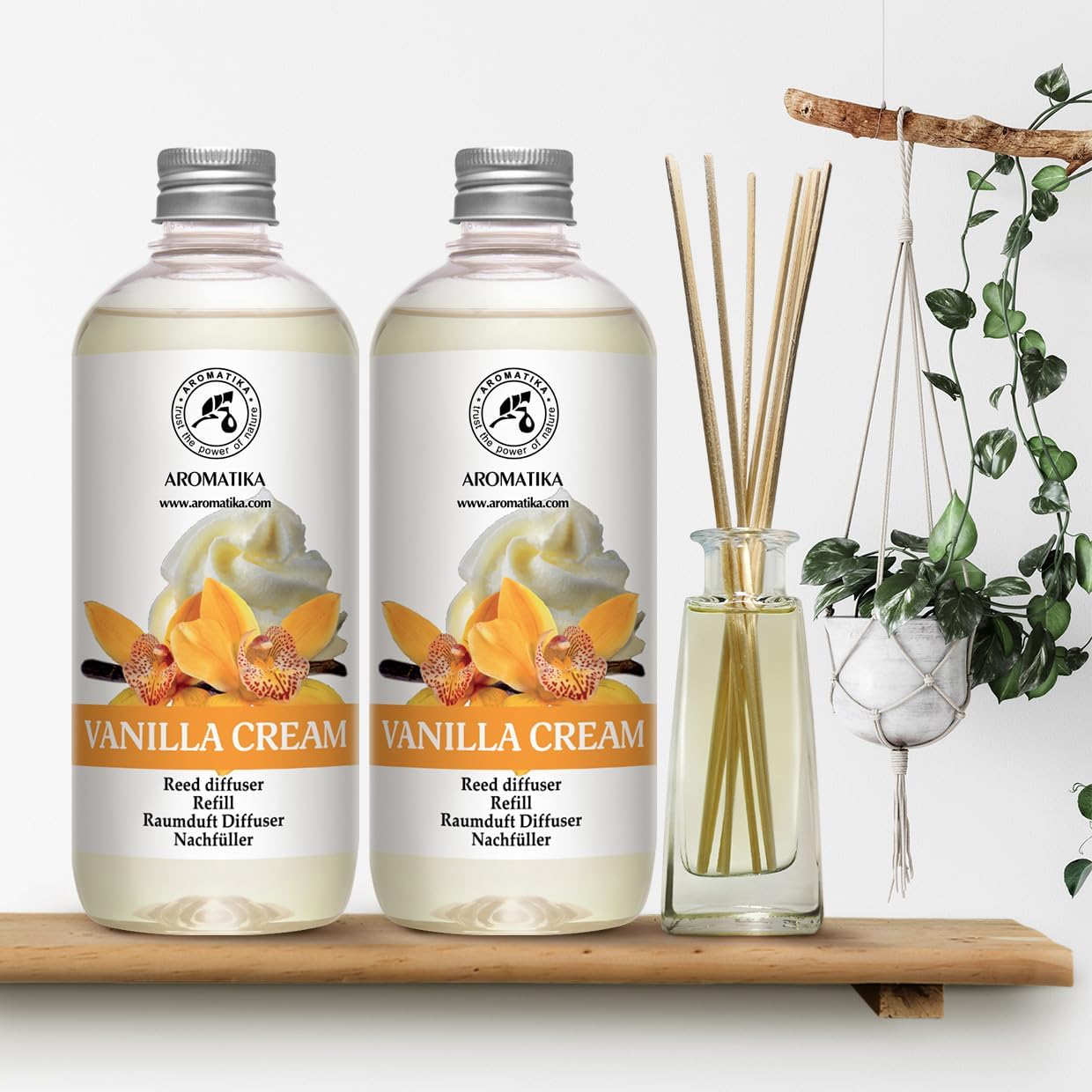 Vanilla Cream Reed Diffuser Refill - 2 x 17 Fl Oz
