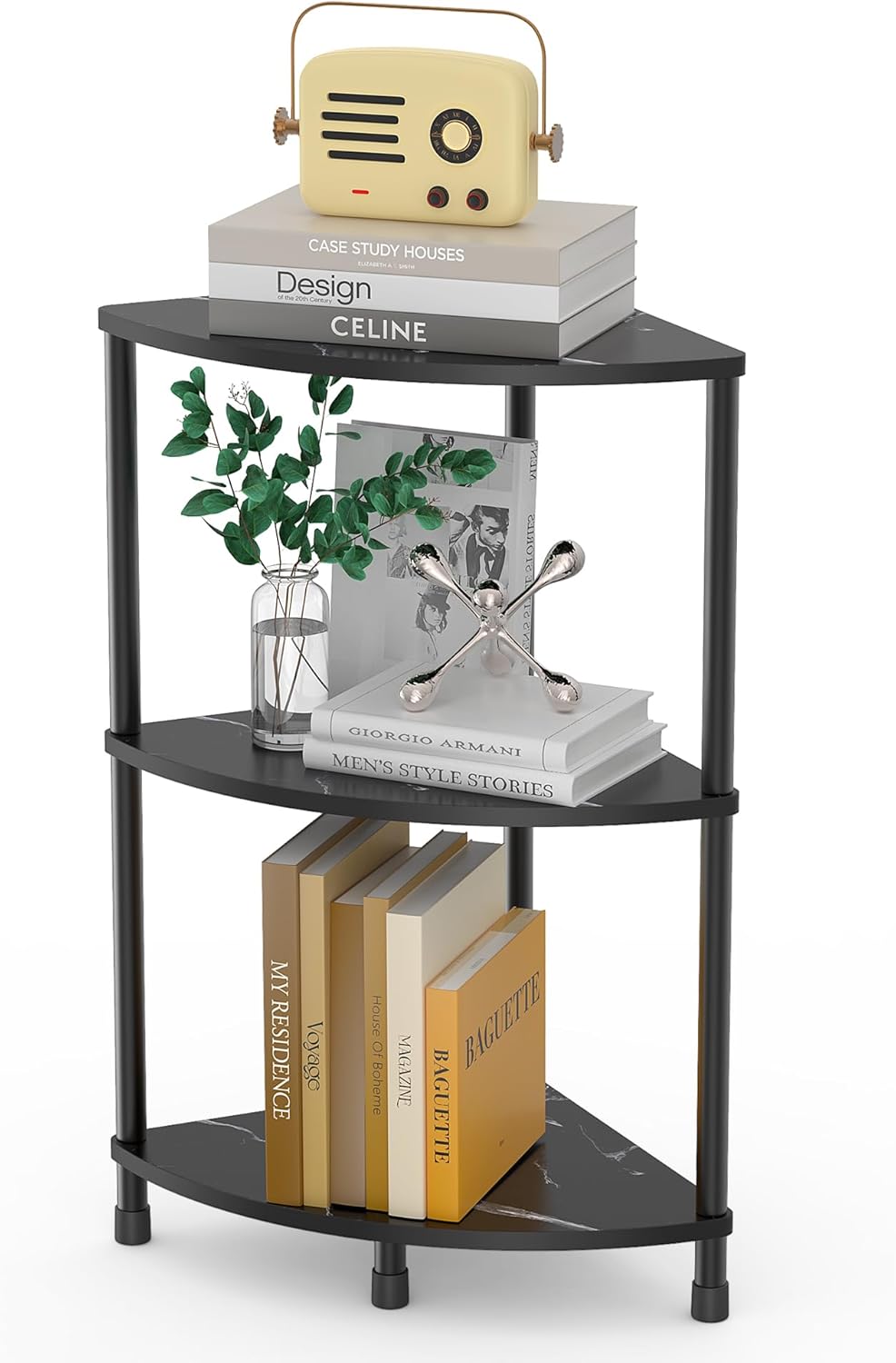 Greatseas Book Small Corner Shelf 3 Tier Display