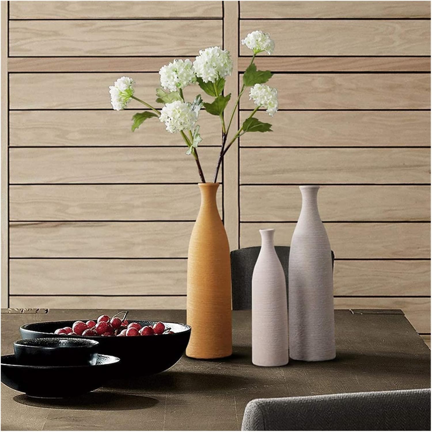 LQX Natural Ceramic Sculpture Vase for Home Decor
