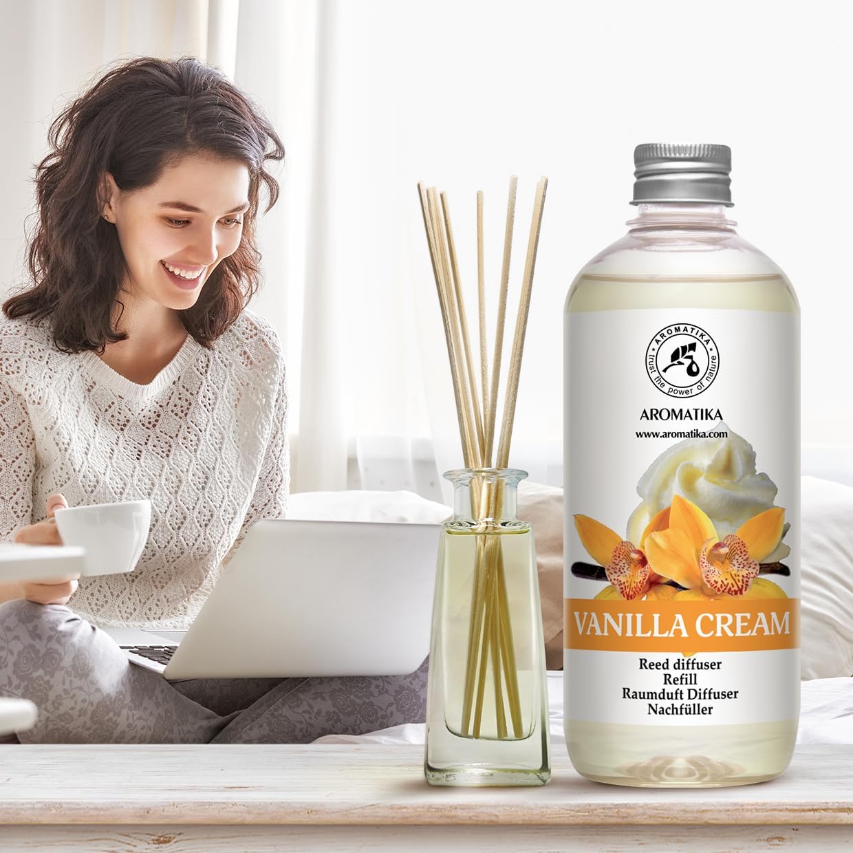 Vanilla Cream Reed Diffuser Refill - 2 x 17 Fl Oz