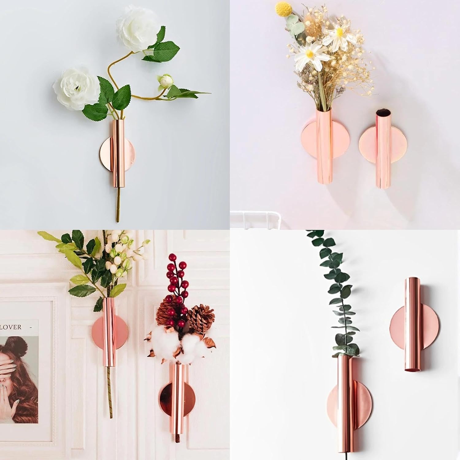 10 Pcs Gold Wall Decor Dried Flower Holder