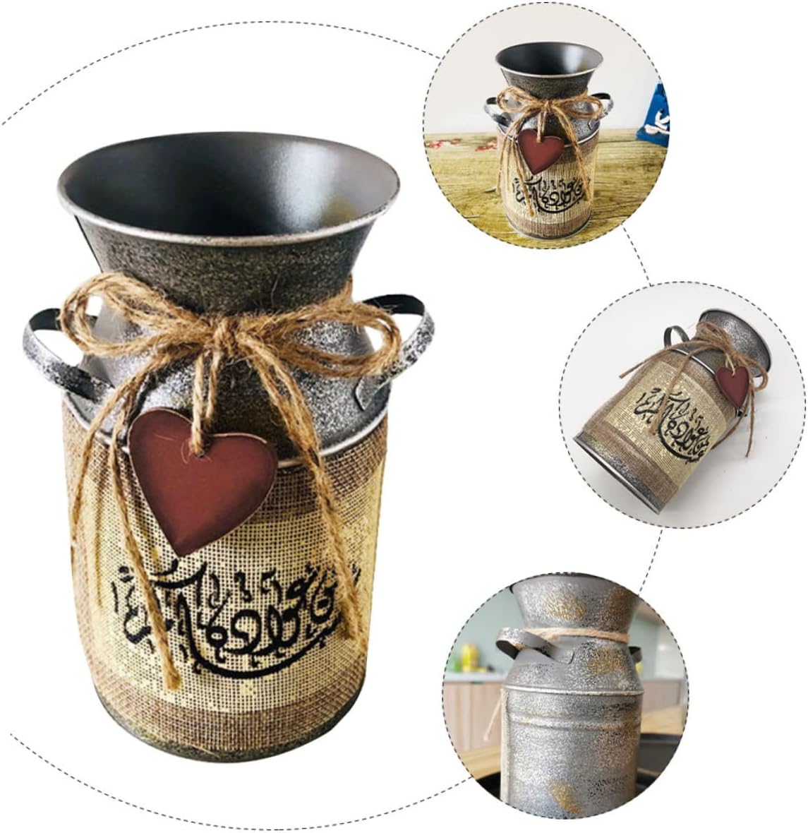 ERINGOGO 2pcs Vintage Flower Bucket Vase