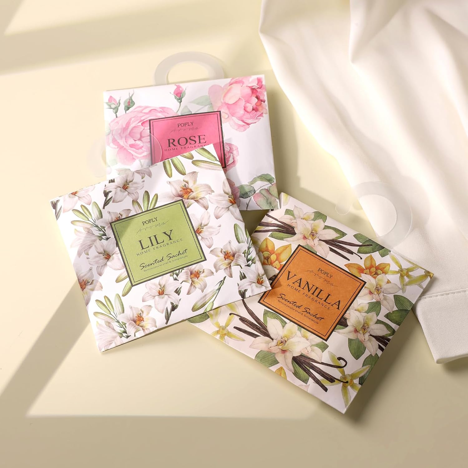 12 Pack Sakura Scented Air Freshener Sachets for Drawer and Closet