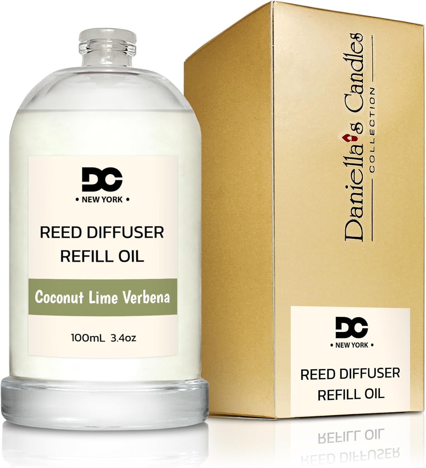 Daniellas Candles Coconut Lime Verbena Reed Diffuser Refill Oil