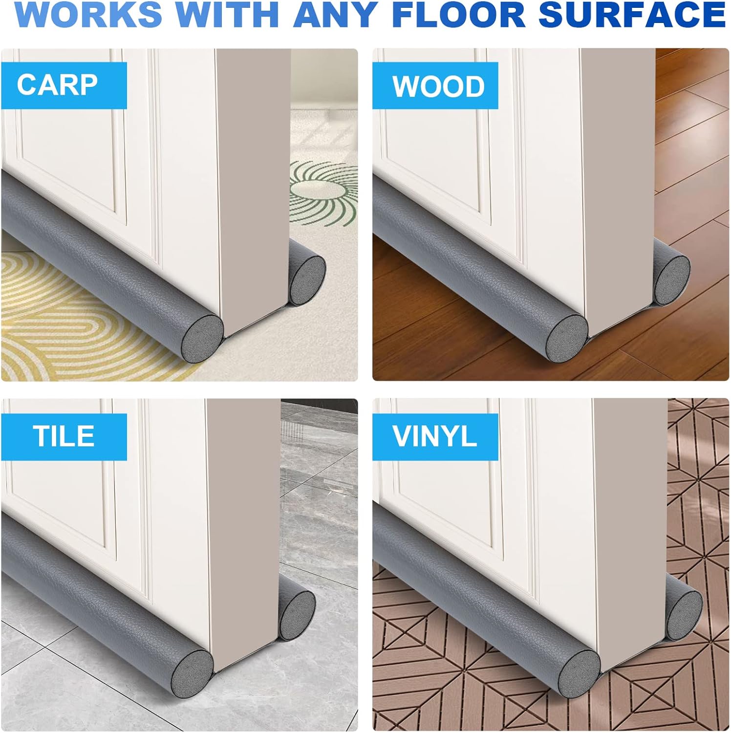 GWSNIO Door Draft Stopper 37 Inch Adjustable Seal 1