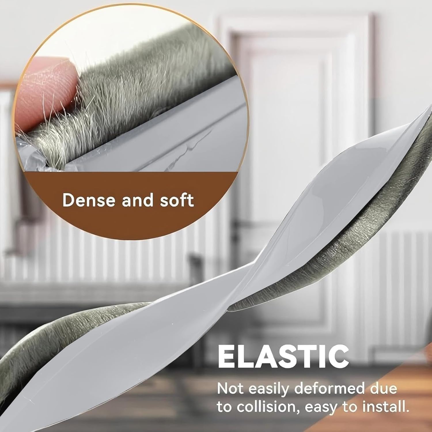 39 Inch Door Draft Stopper with Brush Seal