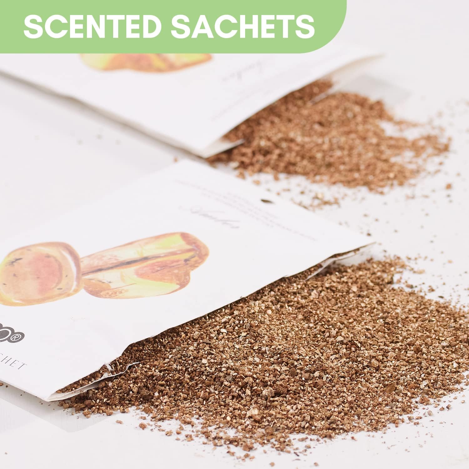 MYARO 12 Pack Amber Scented Sachets for Home and Closet