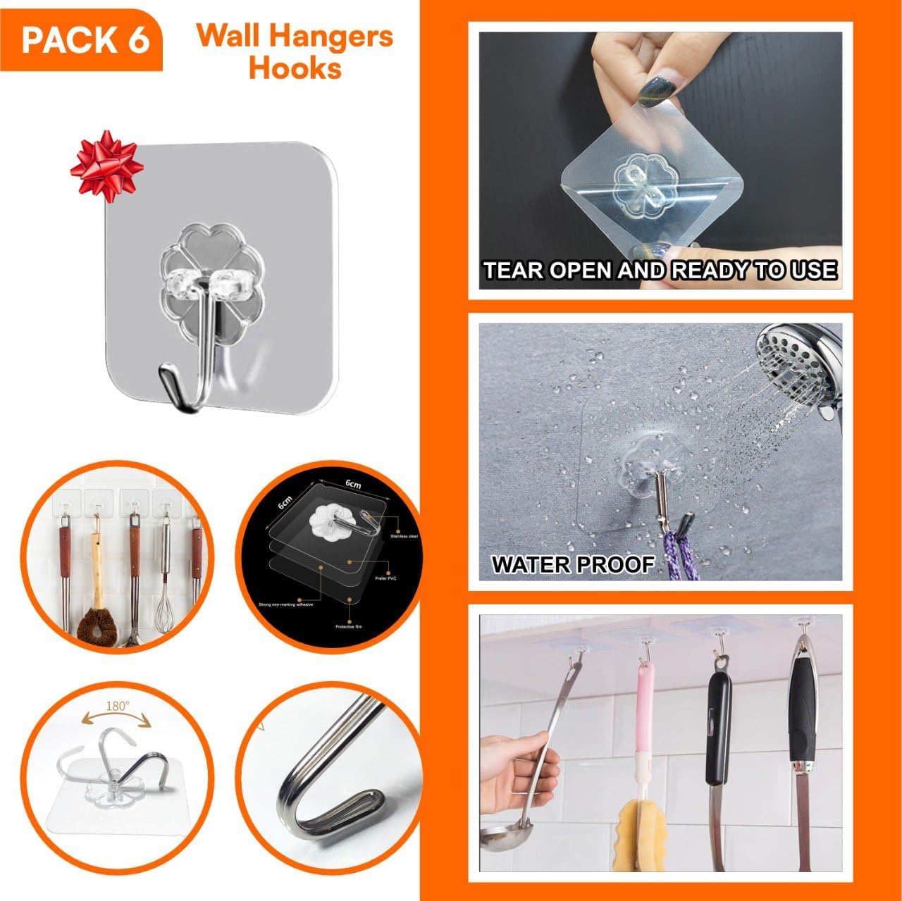Modern Clear Acrylic Floating Shelves for Wall