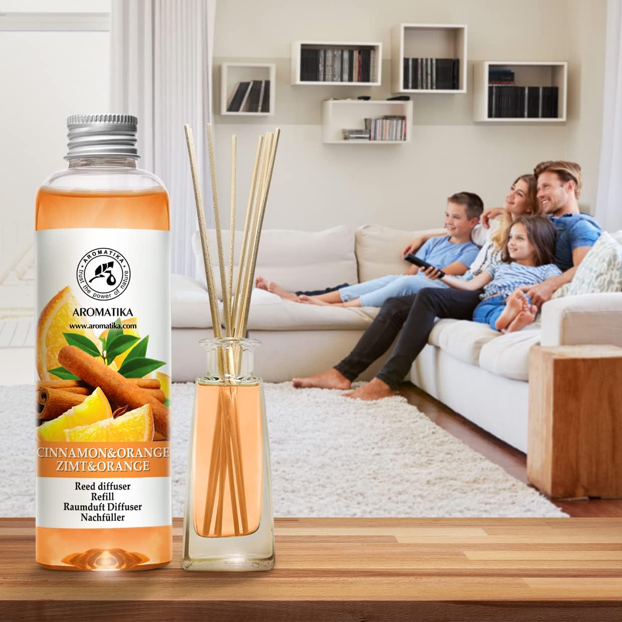 Cinnamon Orange Diffuser Refill 68 Fl Oz for Relaxation and Holiday Cheer
