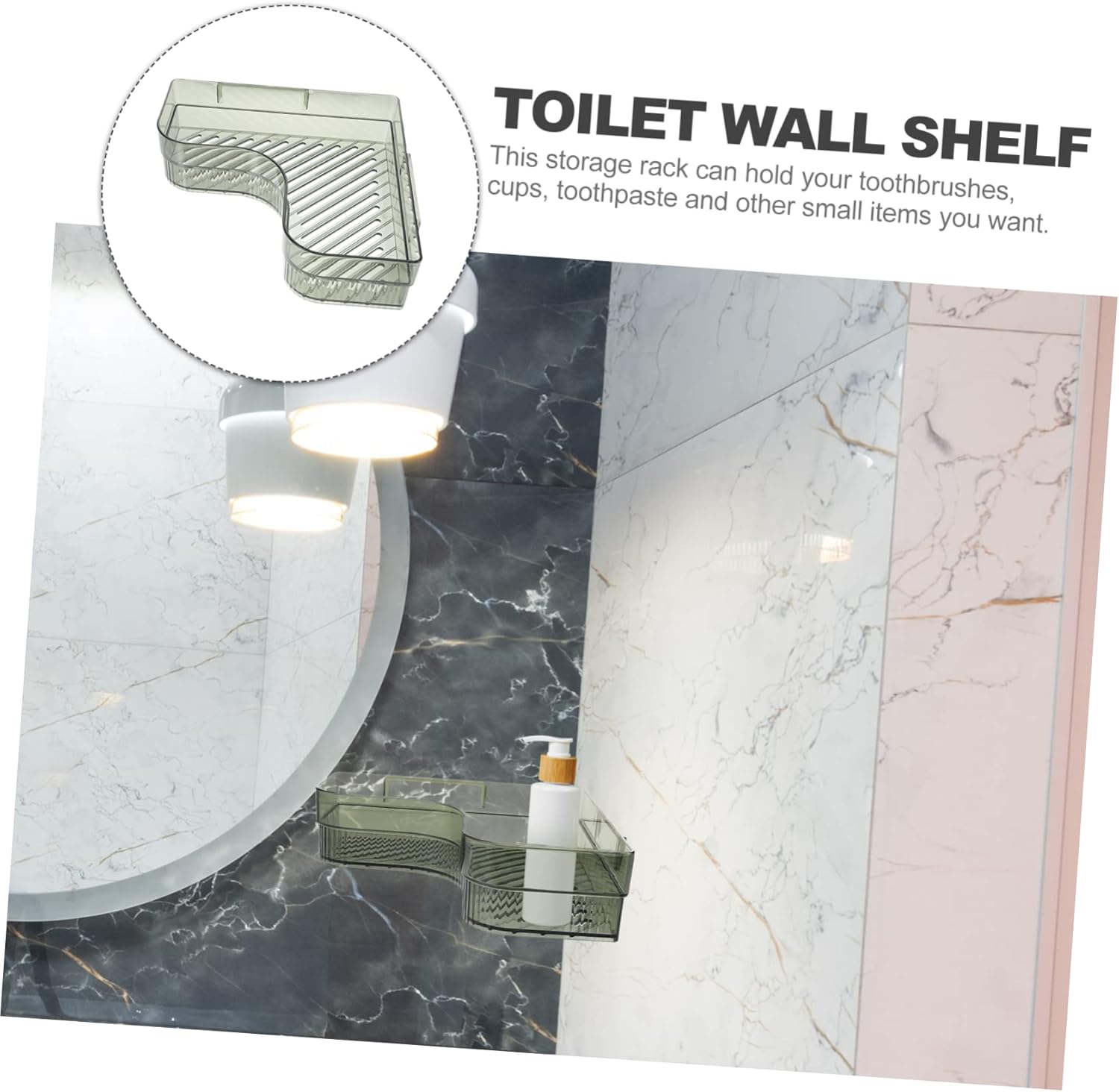 Cabilock Green Corner Wall Mounted Storage Rack