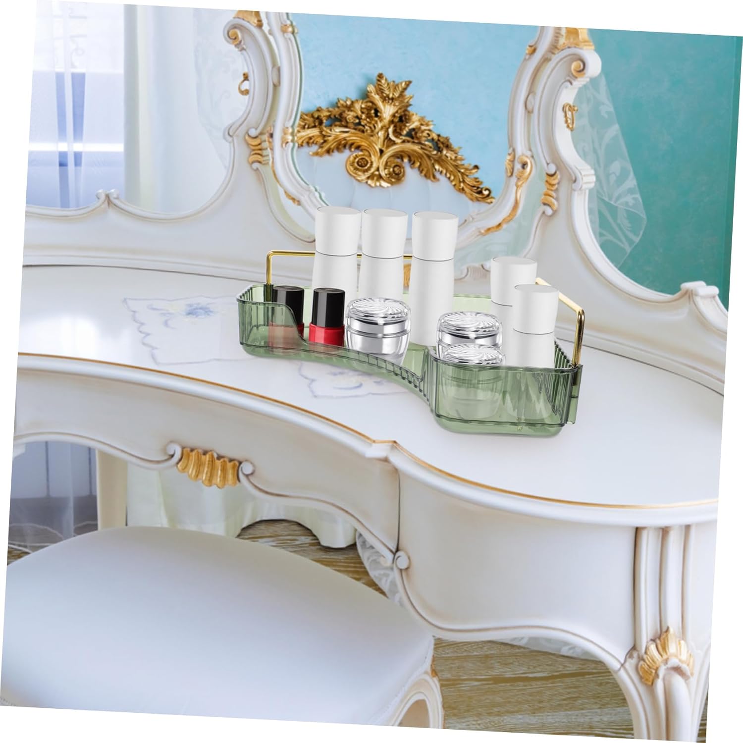 Cabilock Vanity Organizer Corner Shelf Storage Rack