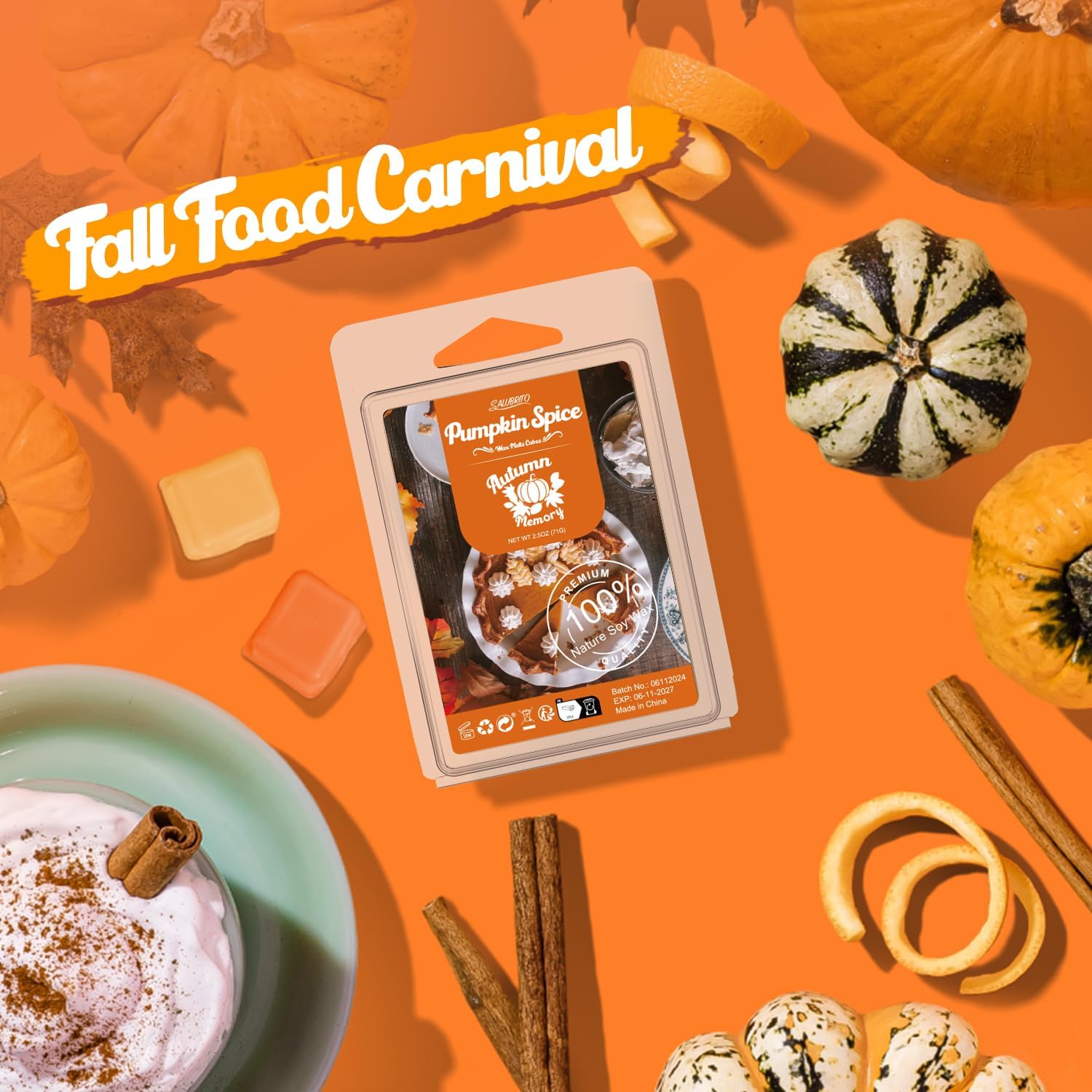 Salubrito Fall Scented Wax Melts Variety Set 8pcs