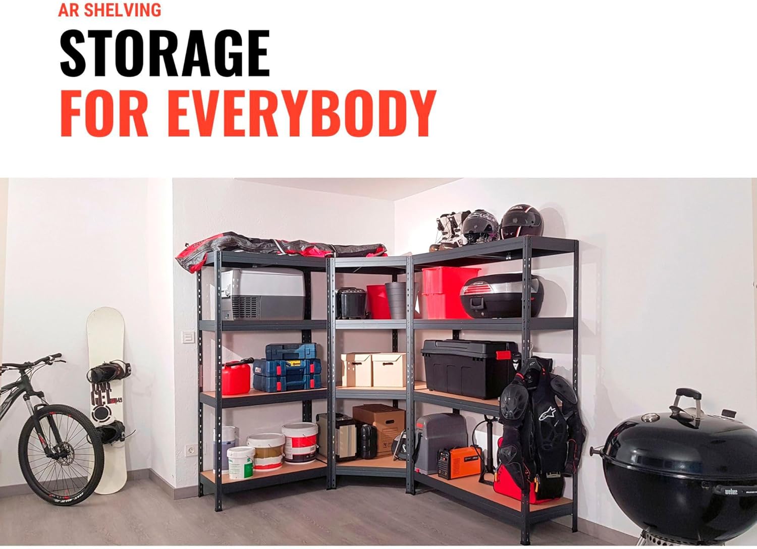 2400-Lb Capacity Corner Shelving Unit