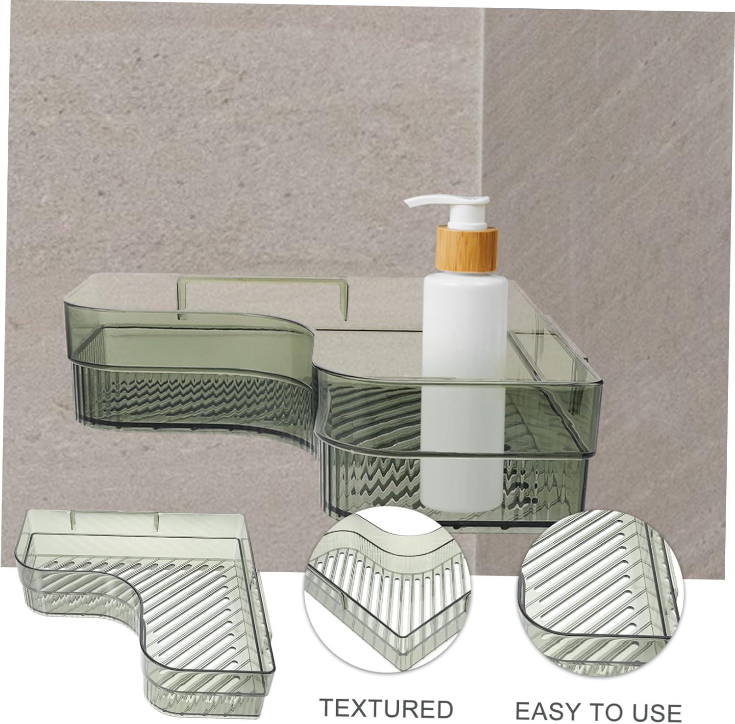 Cabilock Green Bathroom Corner Shelf Wall-Mounted Storage Rack