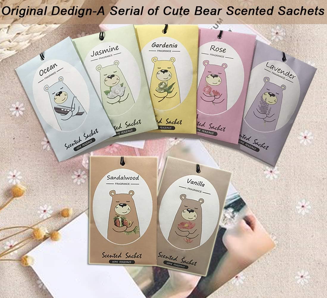 14 Pack Jasmine Scented Sachets for Drawer and Closet