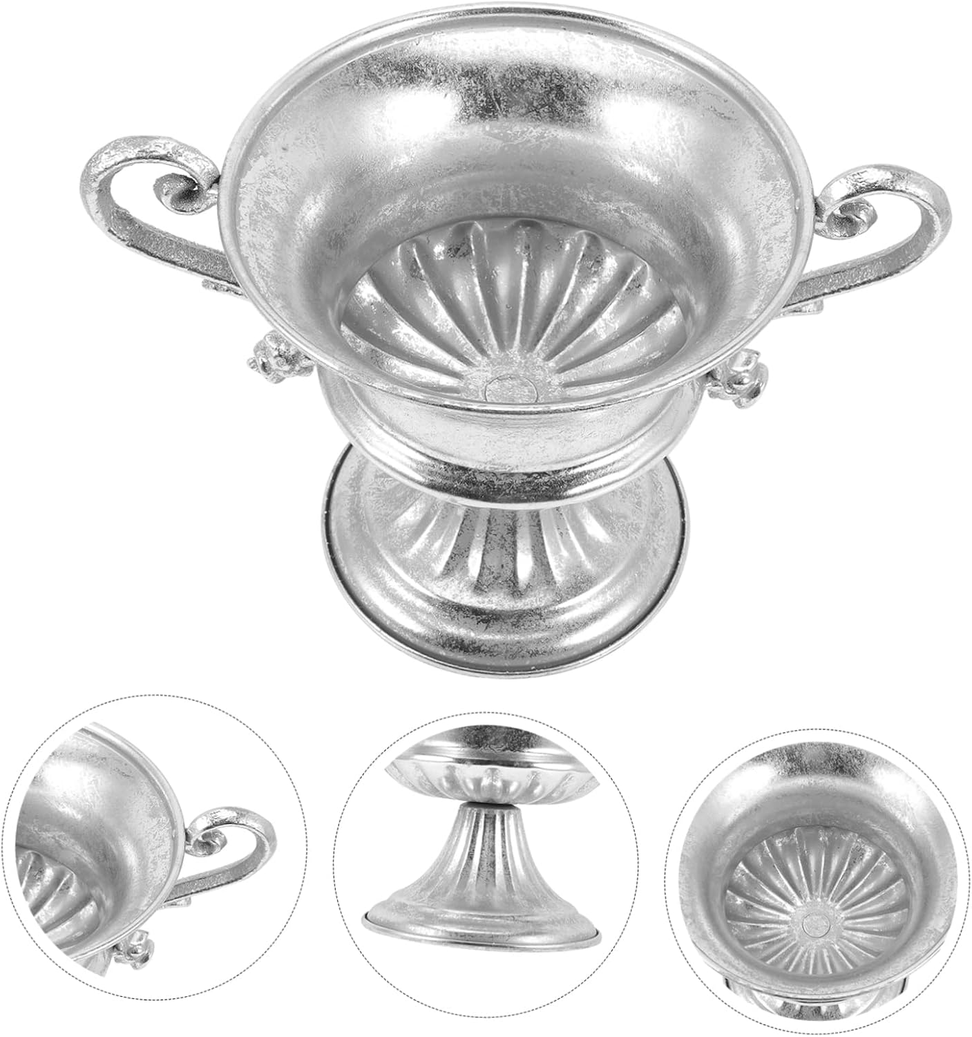 Silver Urn Vase For Wedding Decor And Home Display