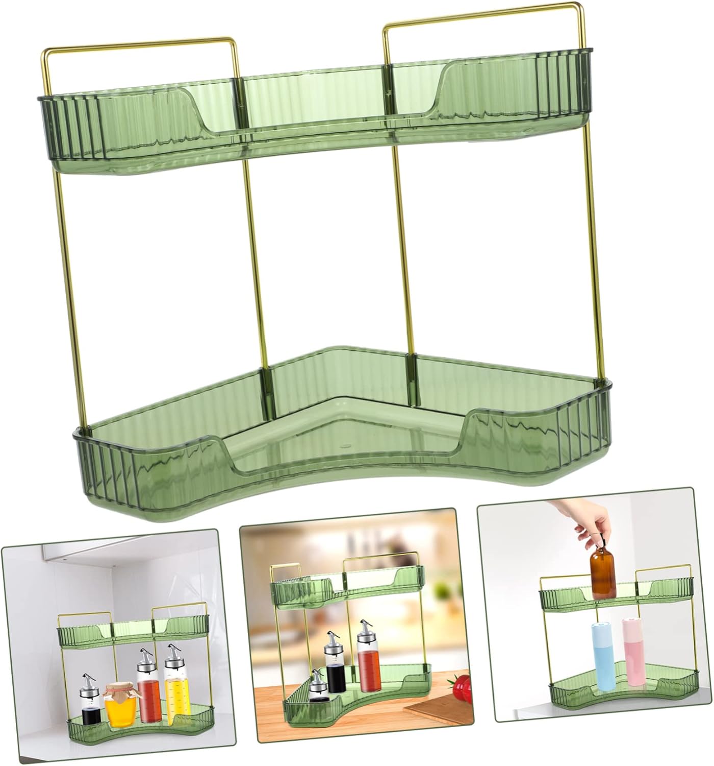 IMIKEYA Corner Storage Rack for Kitchen and Bathroom