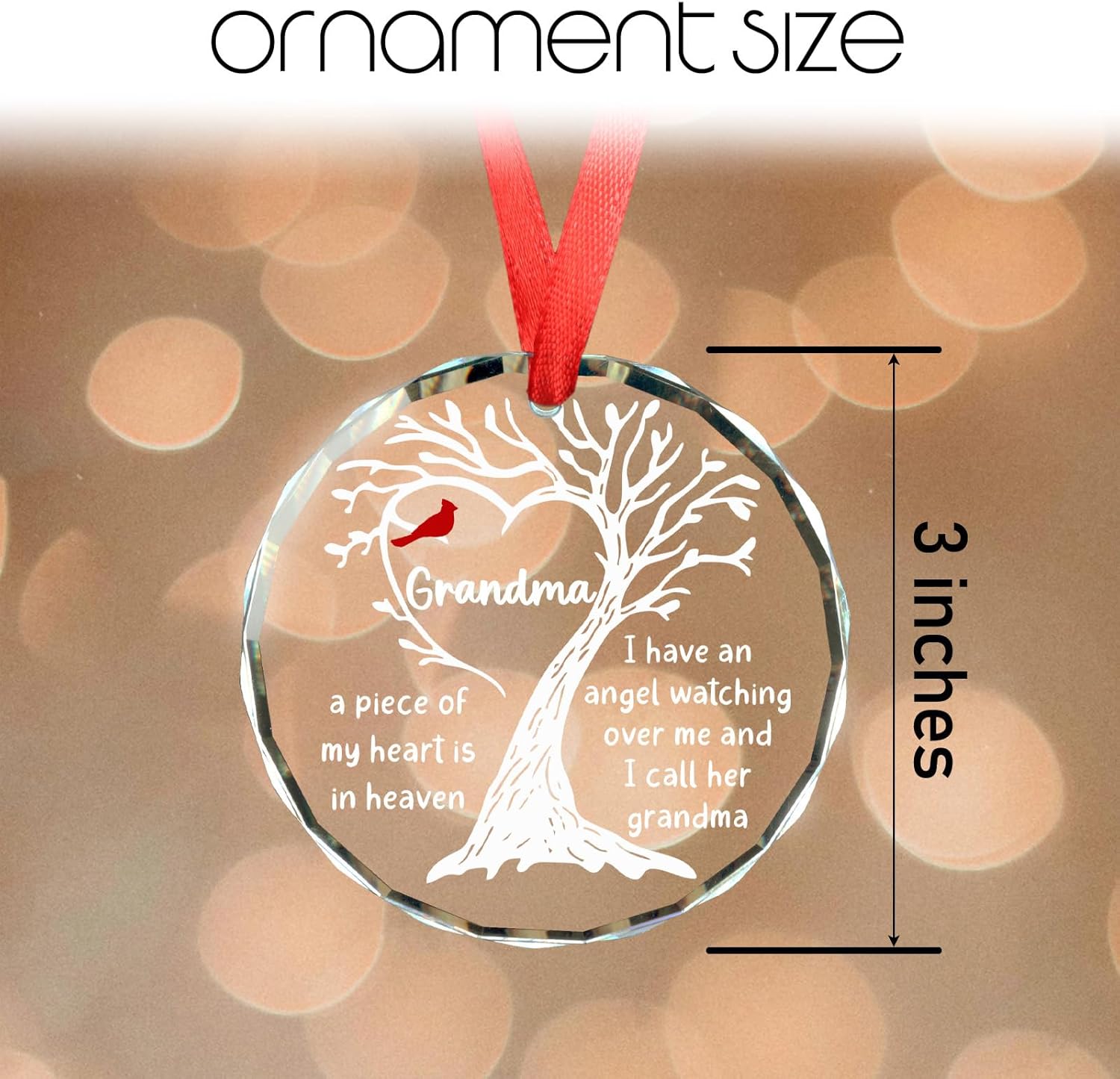 Memorial Gift for Grandma Heartfelt Sympathy Ornament