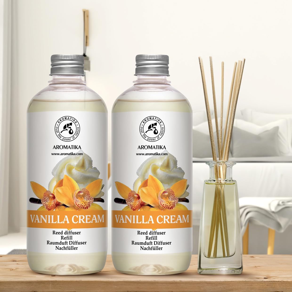 Vanilla Cream Reed Diffuser Refill - 2 x 17 Fl Oz