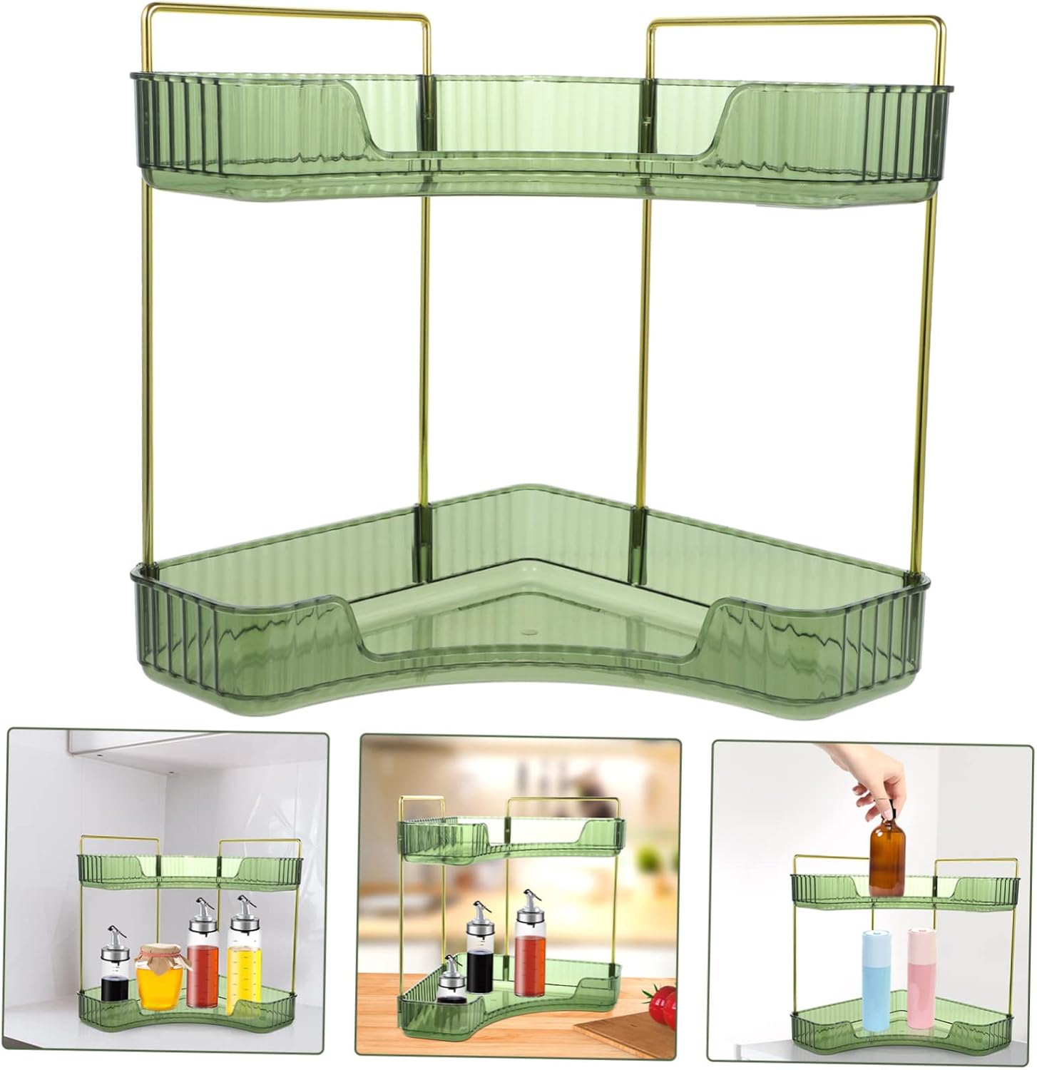 Holibanna Bathroom Counter Corner Storage Shelf Organizer