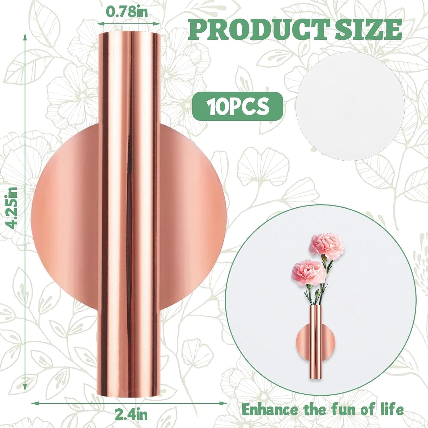 10 Pcs Gold Wall Decor Dried Flower Holder
