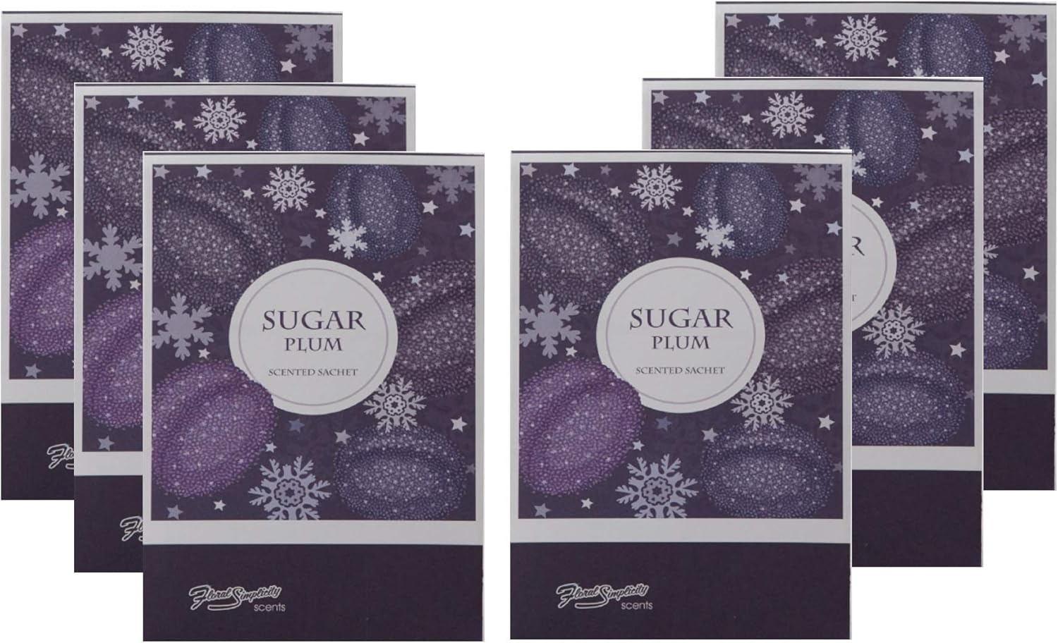 Floral Simplicity Sugar Plum Scented Sachets Pack of 6