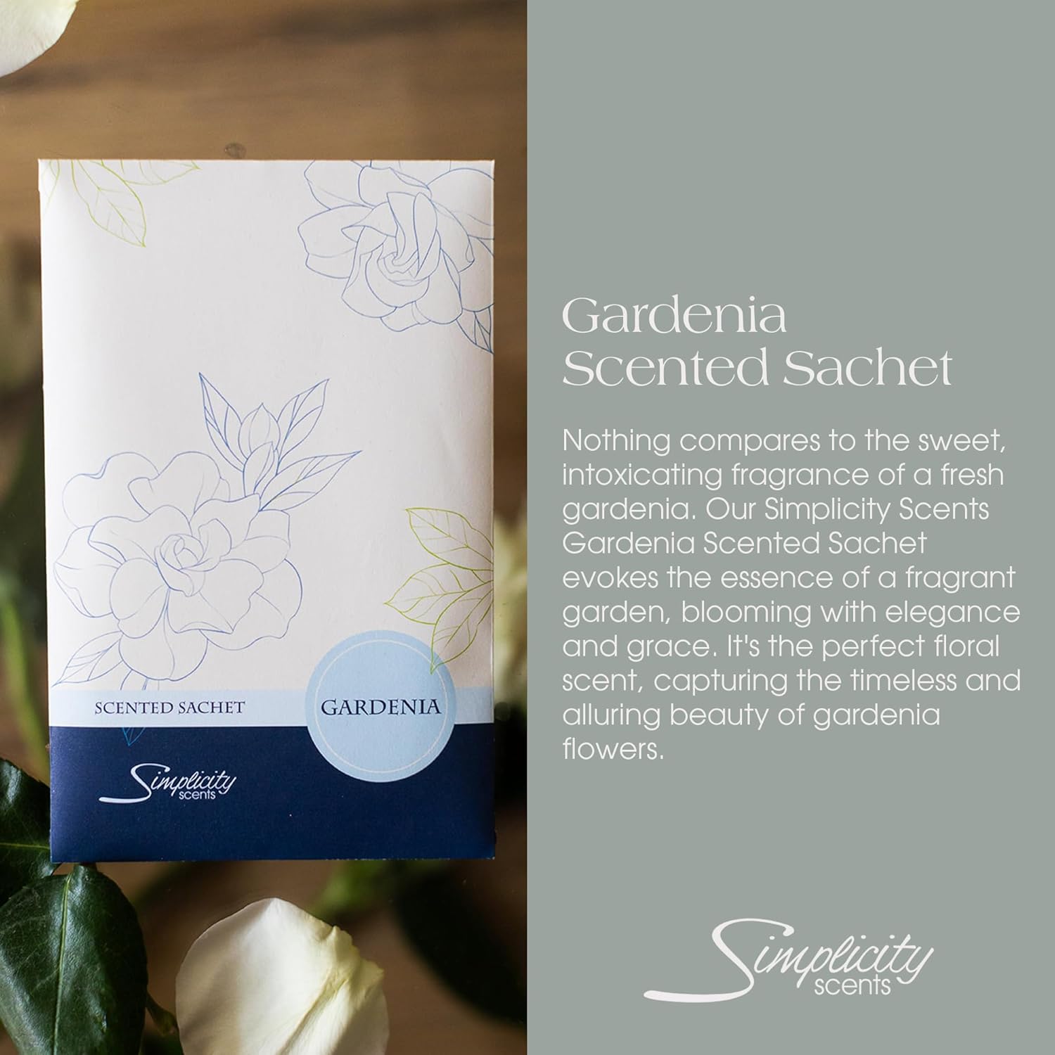 Gardenia Scented Sachets Pack of 6 - Home Fragrance