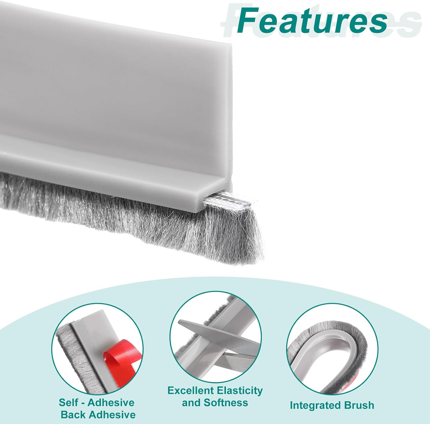 UxCeLL Door Sweep 2 x 40 Weather Stripping