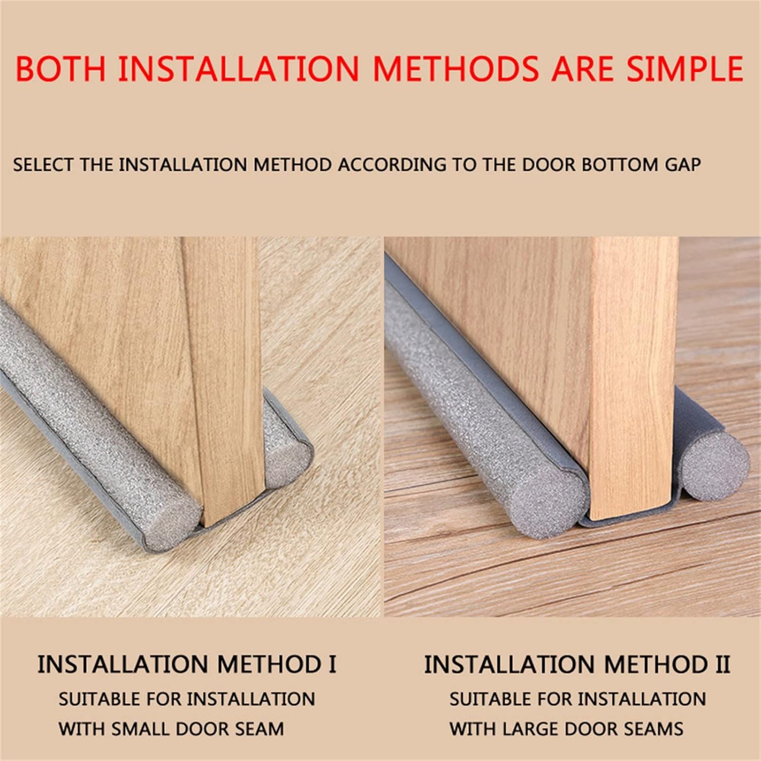 Door Draft Stopper 366 Inch Grey Energy Efficient