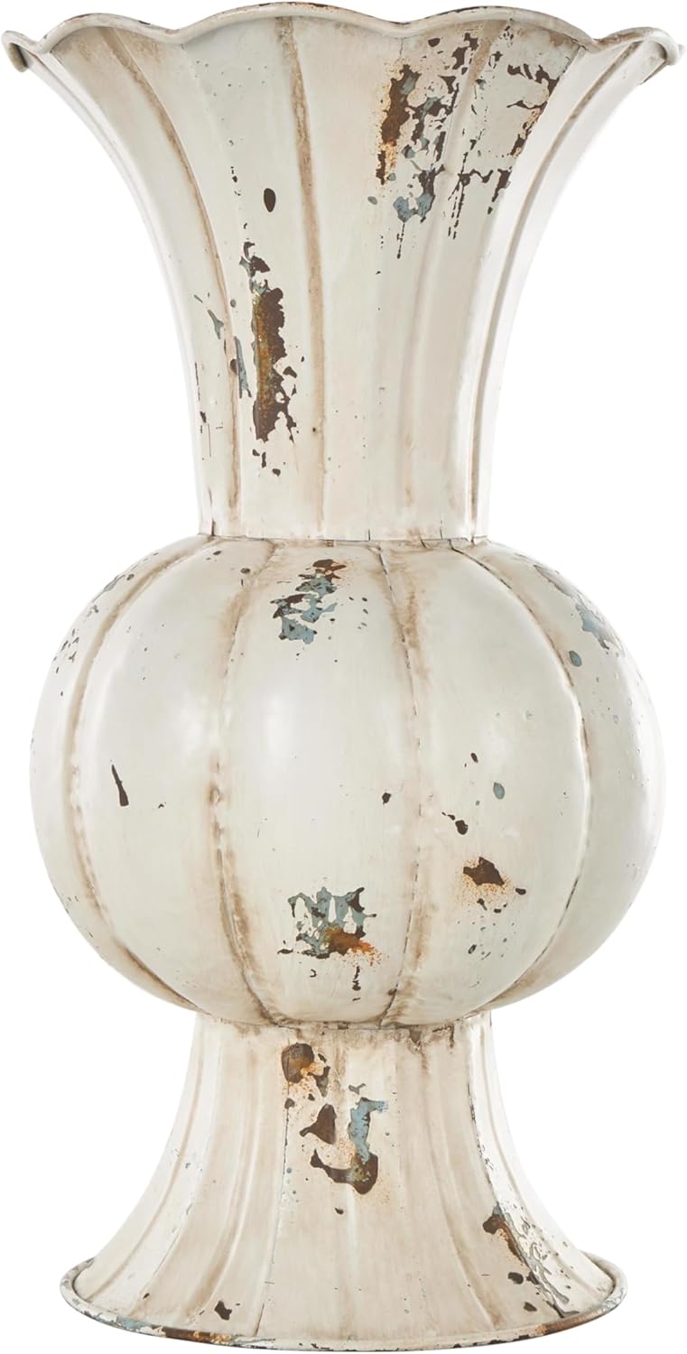 Deco 79 Vintage Tulip Metal Flower Vase