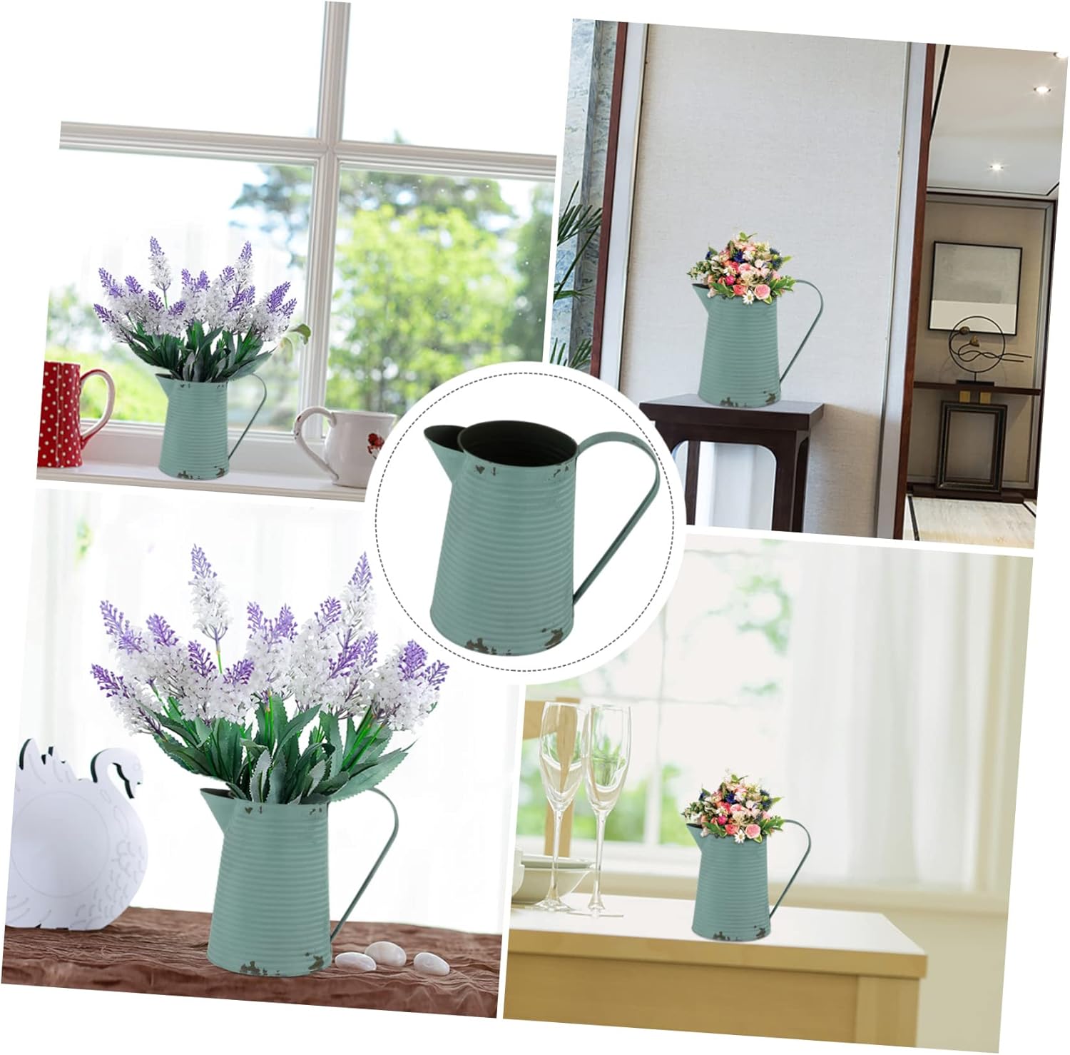 Retro Iron Flower Pot Home Decor Vase