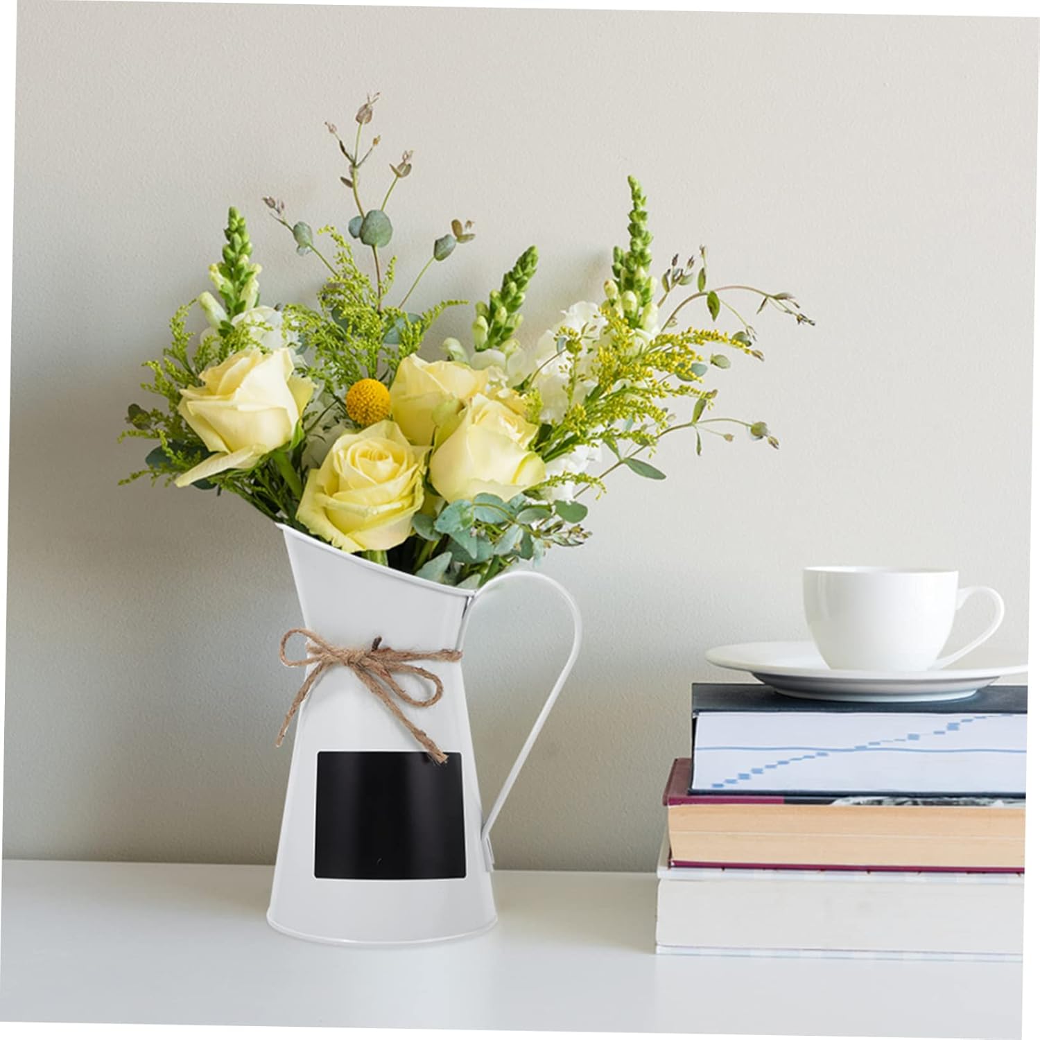 Rustic Metal Flower Bucket Farmhouse Style Plant Pot