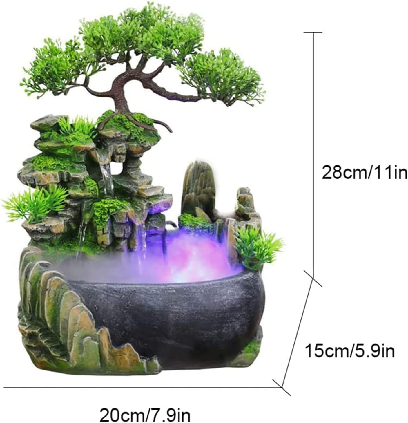 Rockery Stream Tabletop Fountain Indoor Waterfall Desk Fountain