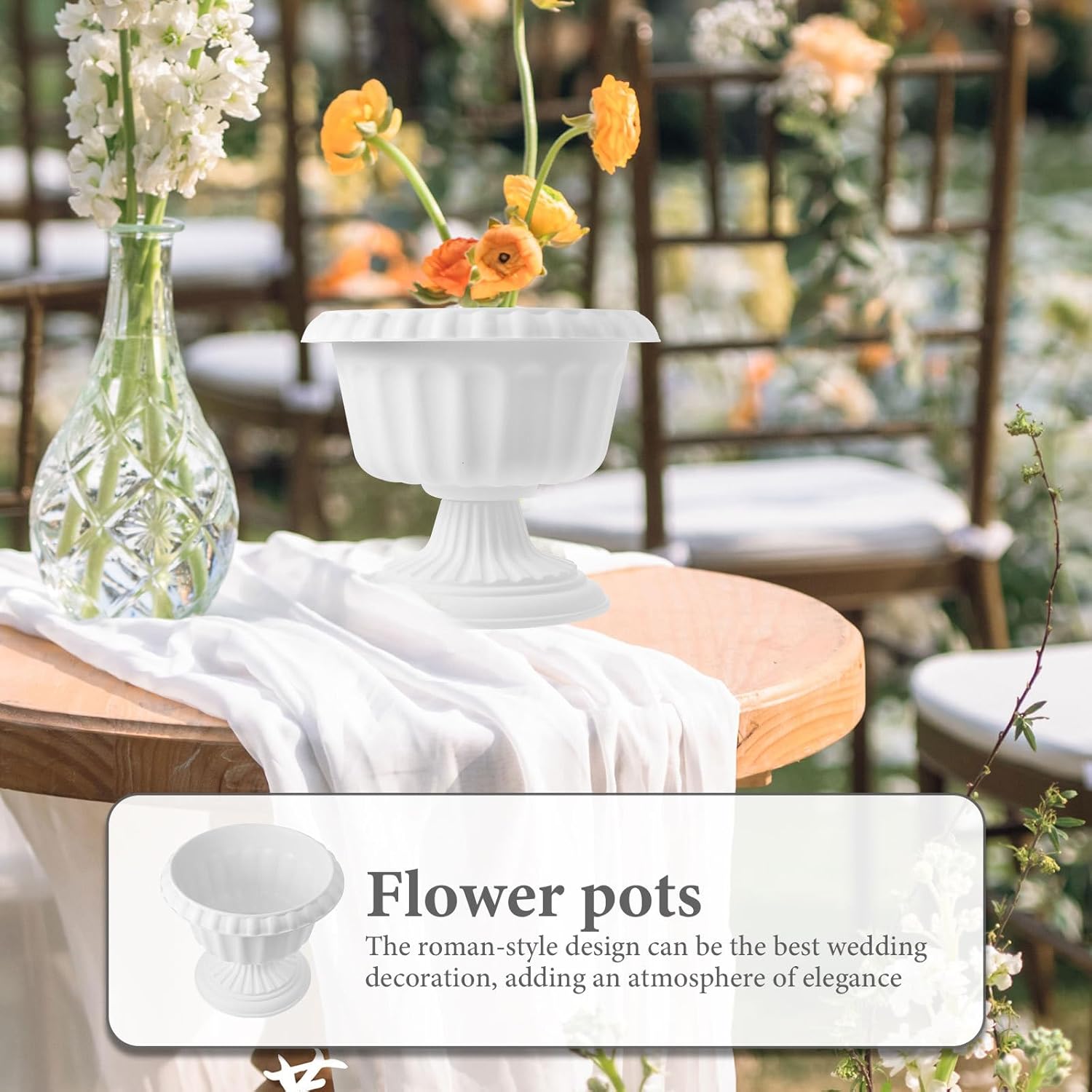 PRETYZOOM Retro Flowerpot Decor Vase for Front Porch