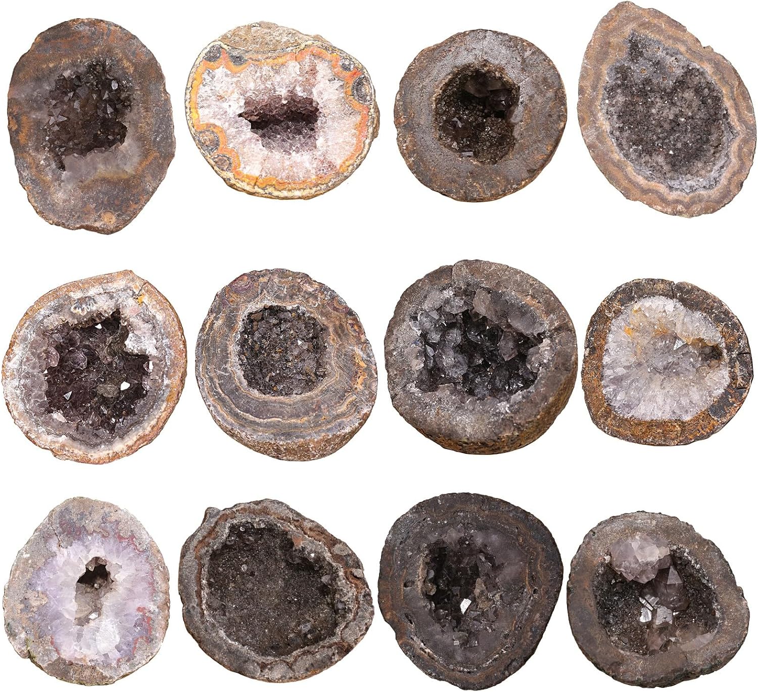 Rockcloud Natural Geode Agate Specimen for Home Decor
