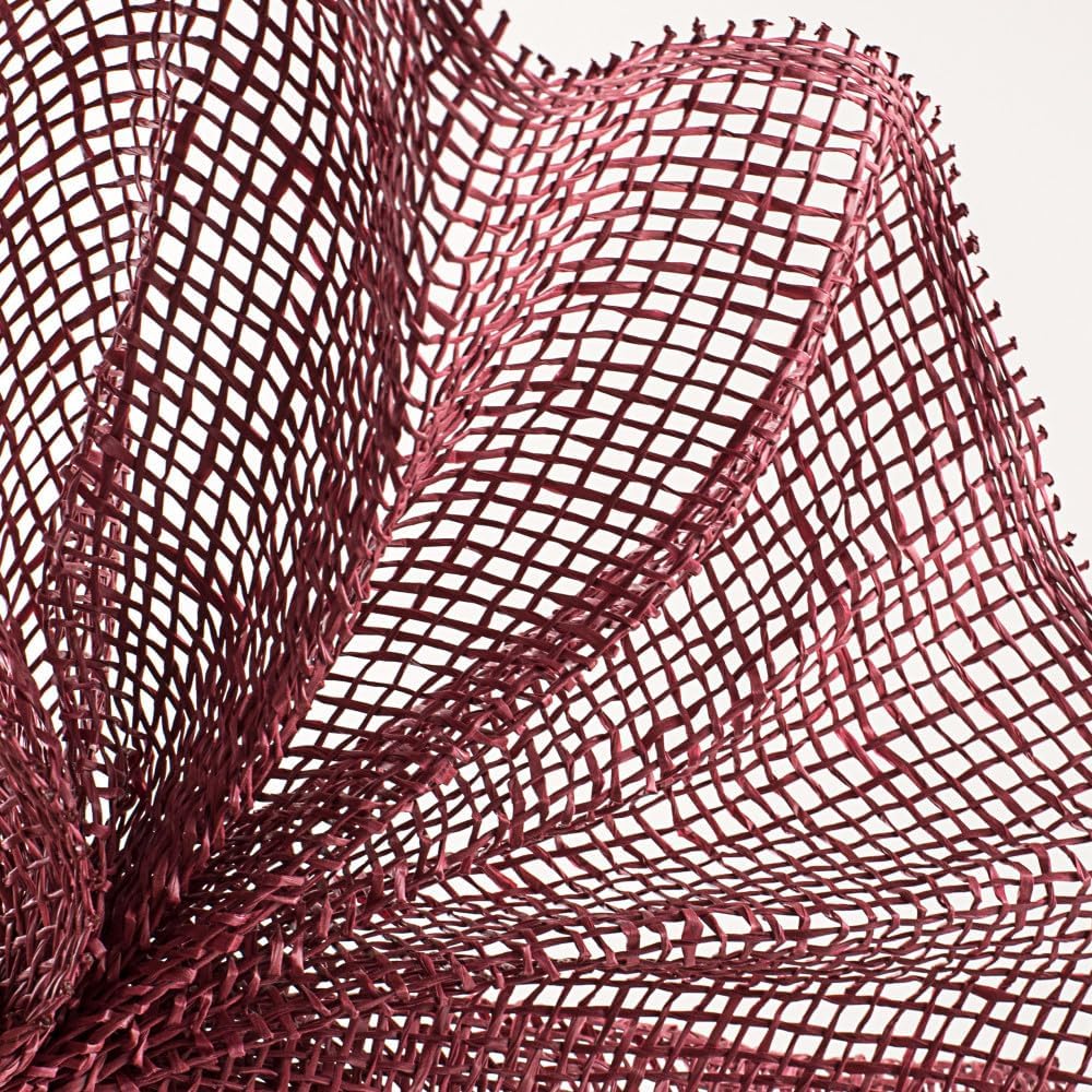 Craig Bachman 10 Inch Poly Burlap Mesh Cranberry Red 10 Yards