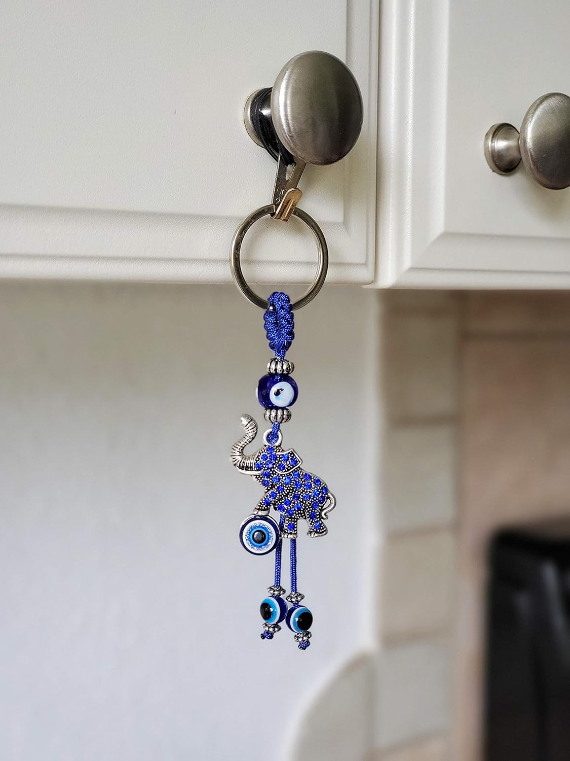 LUCKBOOSTIUM Evil Eye Elephant Keychain
