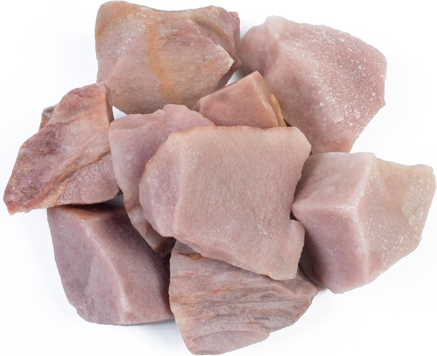 Crocon 1LB Pink Agate Rough Stones and Crystals Bulk