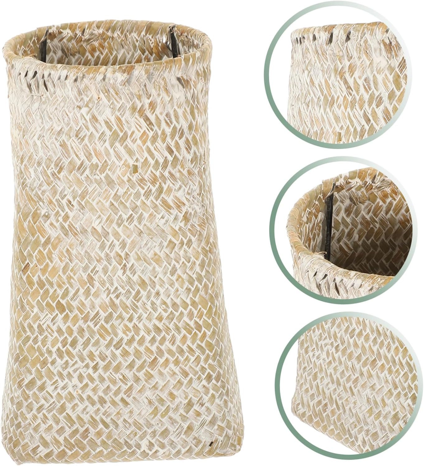 Garneck Vintage Style Seagrass Woven Flower Vase