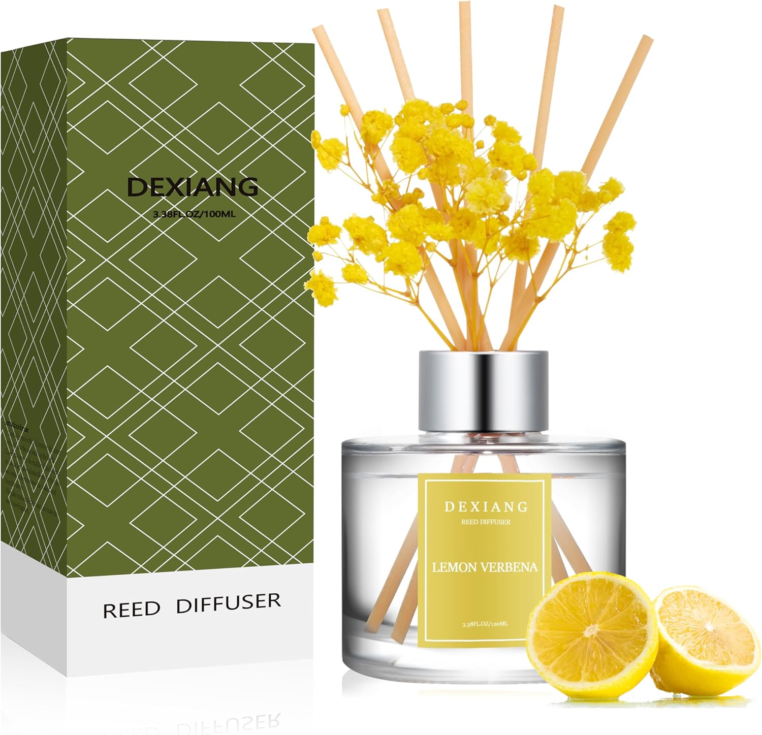 Lemon Verbena Reed Diffuser Set 100ml 6 Sticks