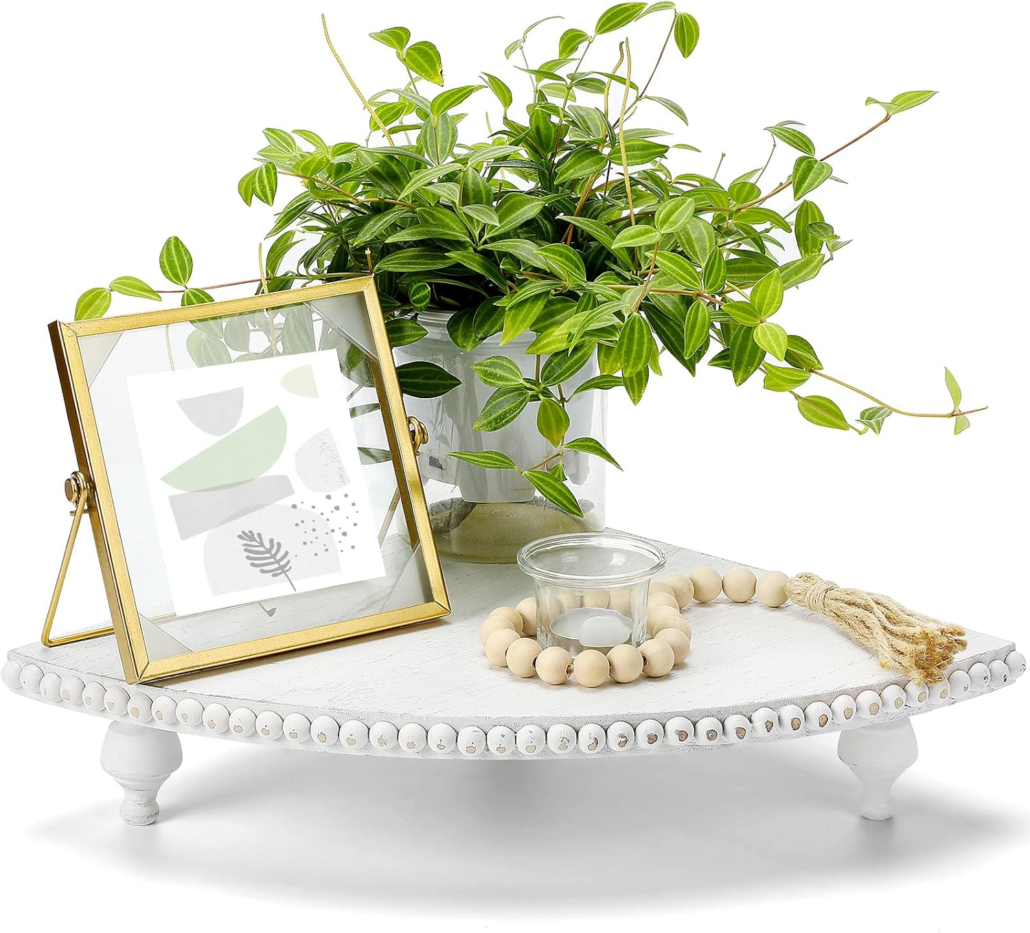 Amyhill Farmhouse Corner Shelf with Detachable Legs